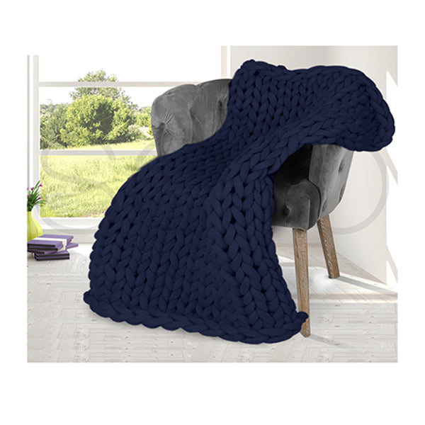 3 Kg Knitted Weighted Chunky Throw Blanket