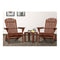 3Pc Outdoor Setting Beach Chairs Table Wooden Adirondack