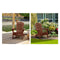 3Pc Outdoor Setting Beach Chairs Table Wooden Adirondack