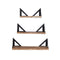 3 Pcs Floating Shelf Brackets Wall Mount Rack Storage