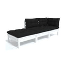 3 Pcs Garden Lounge Set With Cushions Solid Wood Pine
