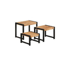 3 Pcs Nesting Tables Solid Wood With Sheesham Finish