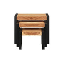 3 Pcs Nesting Tables Solid Wood With Sheesham Finish