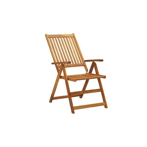 3 Pcs Solid Acacia Wood Garden Reclining Chairs