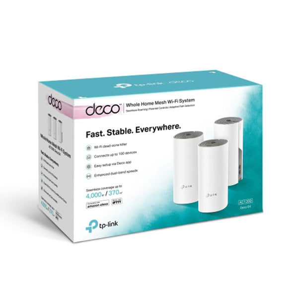 3 Pcs Tp Link Deco E4 Ac1200 Whole Home Mesh Wifi System