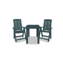 3 Piece Bistro Set Plastic Green
