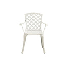 3 Piece Bistro Set White Cast Aluminium