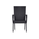 3 Piece Black Outdoor Dining Set