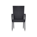 3 Piece Black Outdoor Dining Set
