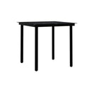 3 Piece Black Outdoor Dining Set