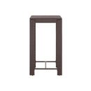 3 Piece Garden Bar Set Poly Rattan Brown With Cushions