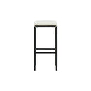 3 Piece Garden Bar Set With Black Cushions