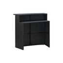 3 Piece Garden Bar Set With Black Cushions