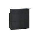 3 Piece Garden Bar Set With Black Cushions