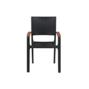 3 Piece Garden Black Dining Set