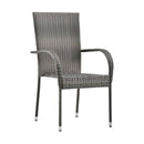 3 Piece Grey Garden Dining Set