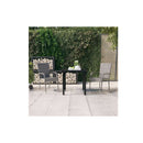 3 Piece Garden Dining Set Grey And Black