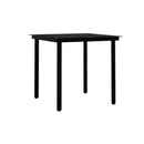 3 Piece Garden Dining Set Grey And Black