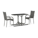 3 Piece Grey Garden Dining Set