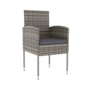 3 Piece Garden Dining Set Poly Rattan Anthracite