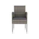 3 Piece Garden Dining Set Poly Rattan Anthracite