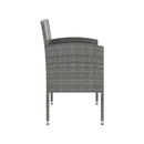 3 Piece Garden Dining Set Solid Acacia Wood And Poly Rattan Anthracite
