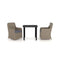 3 Piece Garden Dining Set With Cushions Brown
