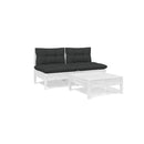 3 Piece Garden Lounge Set Anthracite Cushions Pinewood