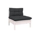 3 Piece Garden Lounge Set Anthracite Cushions Pinewood