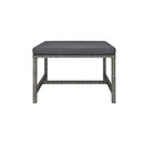 3 Piece Garden Lounge Set Grey With Cushions Poly Rattan