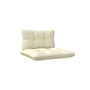 3 Piece Garden Lounge Set Pinewood With Cushions Cream