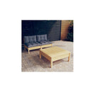3 Piece Garden Lounge Set Pinewood With Grey Cushions