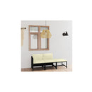 3 Piece Garden Lounge Set Poly Rattan Black With Cushions