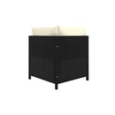 3 Piece Garden Lounge Set Poly Rattan Black With Cushions