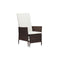 3 Piece Garden Lounge Set Poly Rattan Brown With Cushions
