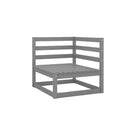 3 Piece Garden Lounge Set Solid Pinewood Grey