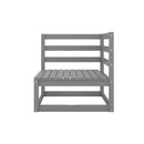 3 Piece Garden Lounge Set Solid Pinewood Grey