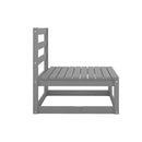 3 Piece Garden Lounge Set Solid Pinewood Grey
