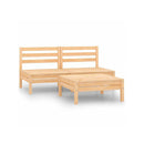 3 Piece Garden Lounge Set Solid Pinewood