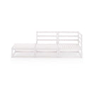 3 Piece Garden Lounge Set White Solid Pinewood