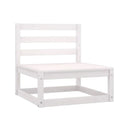 3 Piece Garden Lounge Set White Solid Pinewood