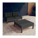 3 Piece Garden Lounge Set With Anthracite Cushions Pinewood