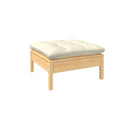 3 Piece Garden Lounge Set With Cream Cushions Pinewood
