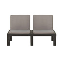 3 Pieces Garden Lounge Set With Cushions Plastic Grey