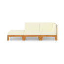 3 Piece Solid Acacia Wood Garden Lounge Set With Cushions