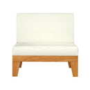 Solid Acacia Wood 3 Piece Garden Lounge Set With Cushions