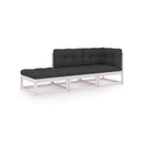 3 Piece Garden Lounge Set With Cushions Solid Pinewood