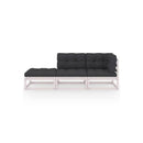 3 Piece Garden Lounge Set With Cushions Solid Pinewood