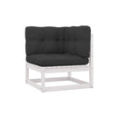 3 Piece Garden Lounge Set With Cushions Solid Pinewood