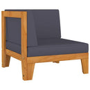 3 Piece Garden Lounge Solid Acacia Wood Set With Cushions